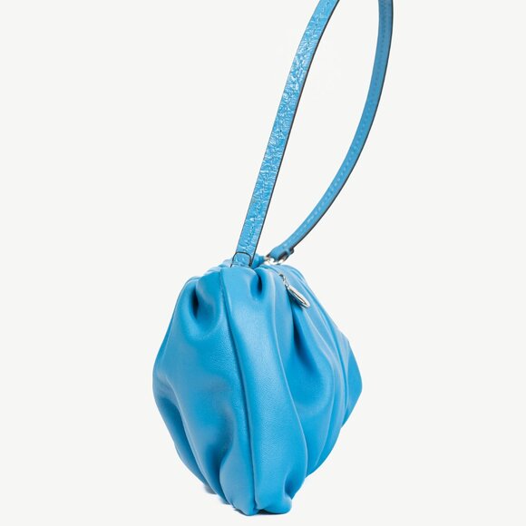 STAUD Bean Marine Ruched-Leather Convertible Mini Bag - Picture 3 of 10